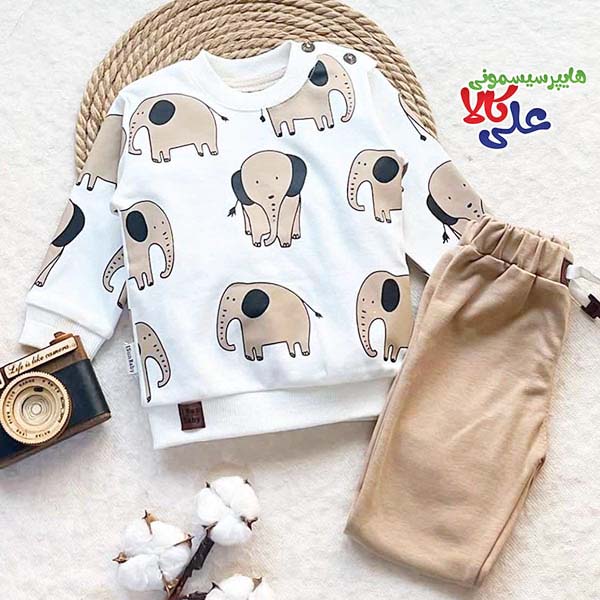 ست بلوز شلوار ایپک مدل فیل قهوه ای