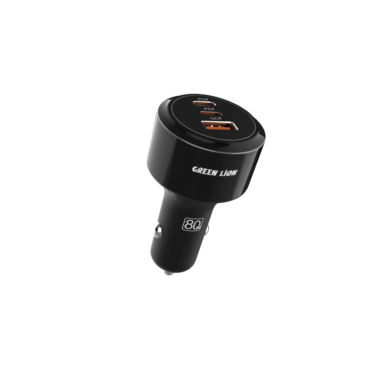 شارژر فندکی سه پورت  1 متر کابل دو سر تایپ سی + Roadex Triple Port Car Charger 80W گرین لاین