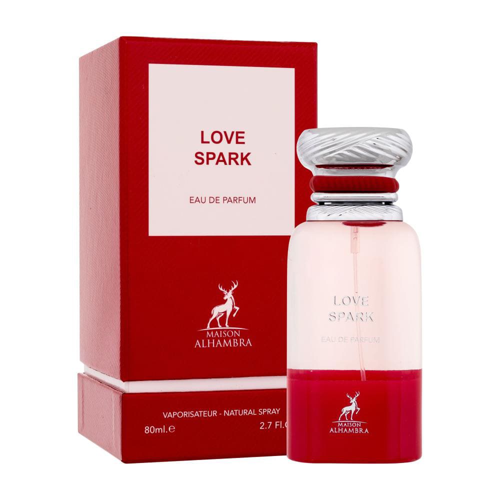 ادوپرفیوم زنانه و مردانه الحمبرا مدل Love Spark حجم 80 میلی لیتر