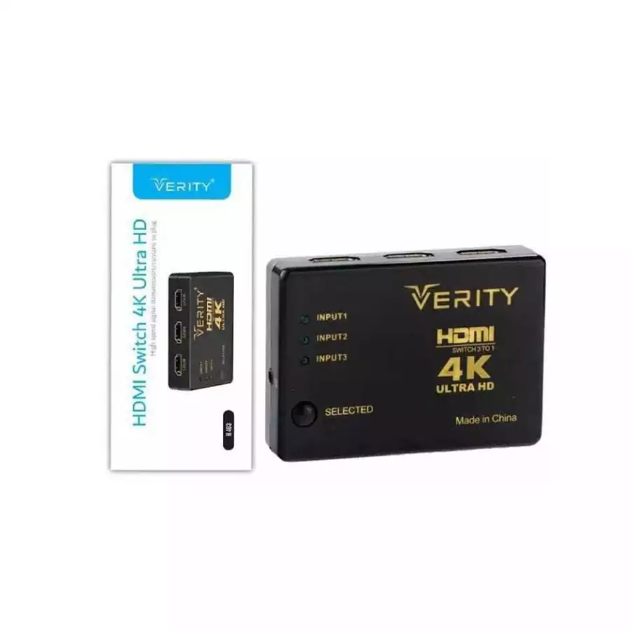 سوییچ 3 به 1 HDMI وریتی (Verity) مدل H403 - کیفیت 4K