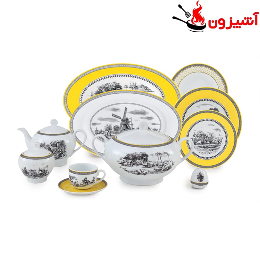 سرویس 102 پارچه 12 نفره طرح ویلیج
