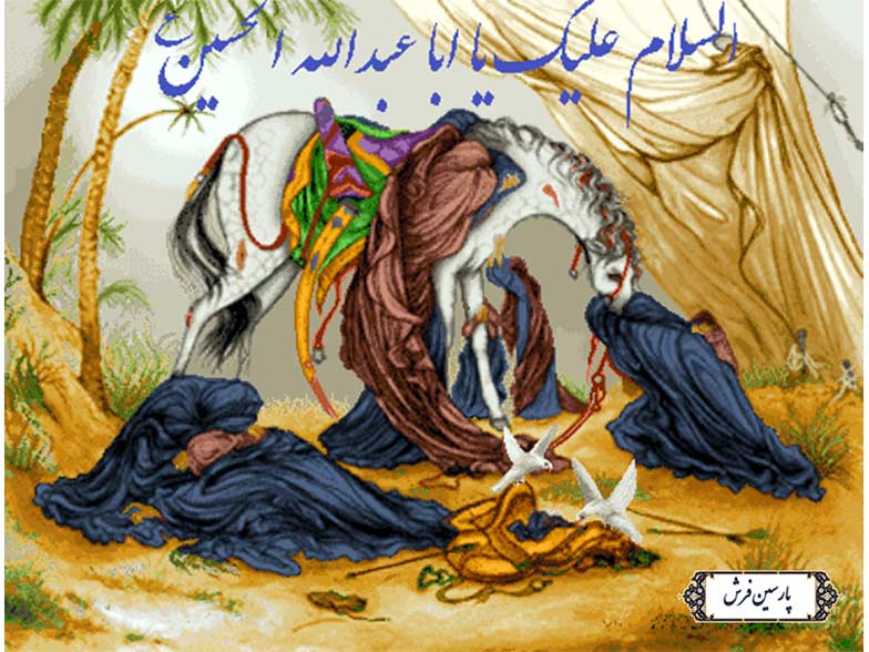 نخ و نقشه تابلو فرش طرح عصر عاشورا - کد NR096