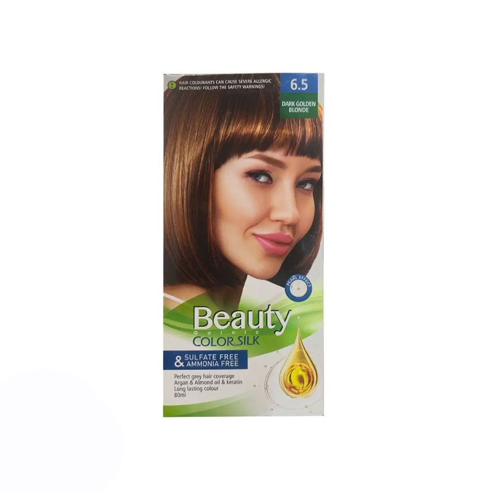 کیت رنگ مو زنانه فاقد سولفات و آمونیاک بیوتی شماره 6.5 رنگ DARK GOLDEN BLONDE (بلوند طلایی تیره)