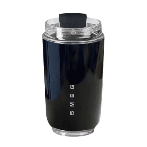 تراول ماگ اسمگ مشکی براق مدل Smeg 648 گنجایش 240 میلی لیتر