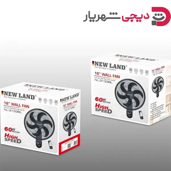 پنکه دیواری نیولند NL-3133BL
