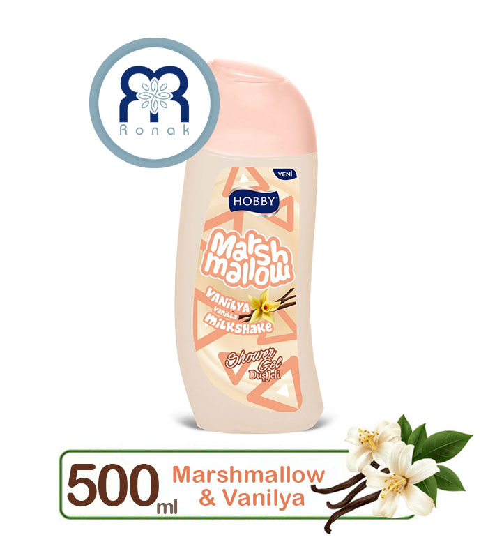 شامپو بدن هوبیHOBBY مدل Marshmallow با رایحه وانیل حجم 500 میل