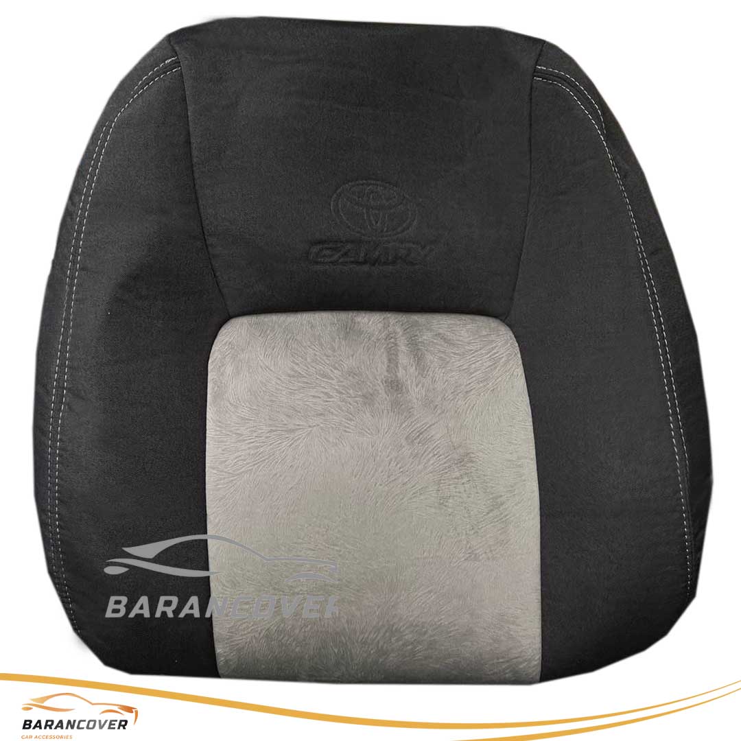 روکش صندلی تویوتا کمری گرند 2005-2006 پارچه وسط مخمل رنگ طوسی