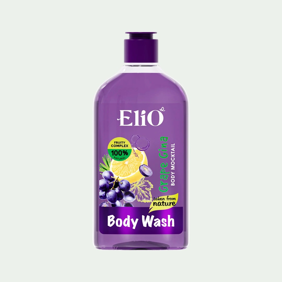 شامپو بدن گریپ جینا الیو 400 میل Elio grape gina body mocktail