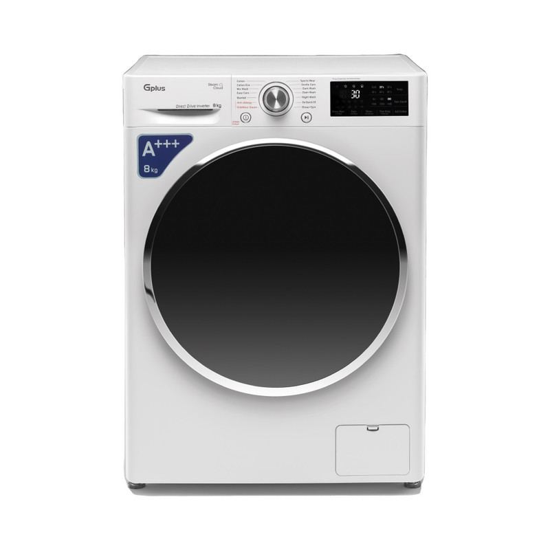 ماشین لباسشویی 8 کیلویی اتوماتیک جی پلاس مدل GWMR808W - سفید