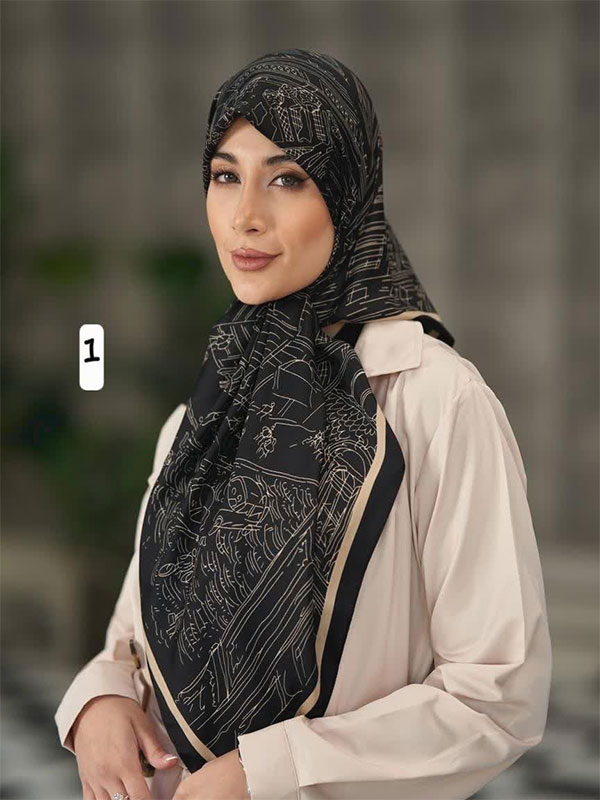 روسری ابریشم توییل کد ۱۰۳۸