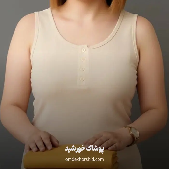 تاپ یقه قاپک دکمه ای