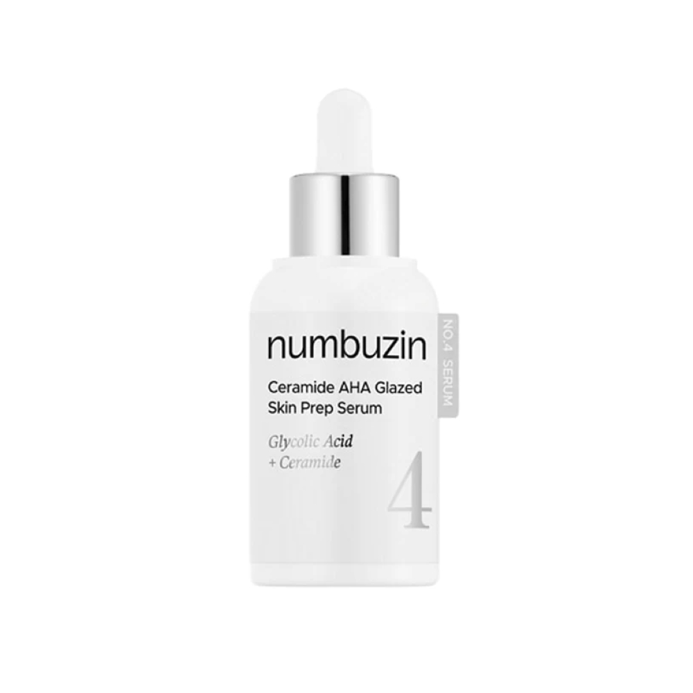 سرم سرامید لایه بردار و روشن کننده نامبوزین شماره 4 _ numbuzin No.4 Serum | Ceramide AHA Glazed Skin Prep Serum
