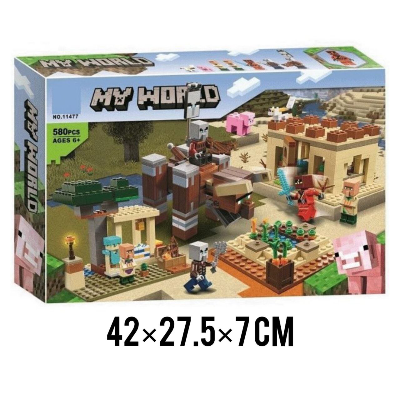 لگو سری My World – مدل جنگ دهکده ماینکرفت (580 قطعه)