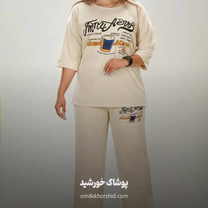 ست تیشرت شلوار لانگ باکسی