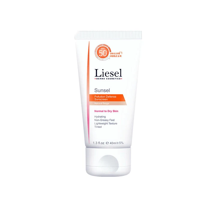 ضد آفتاب لایسل رنگی بژ طبیعی مناسب پوست خشک SPF 50