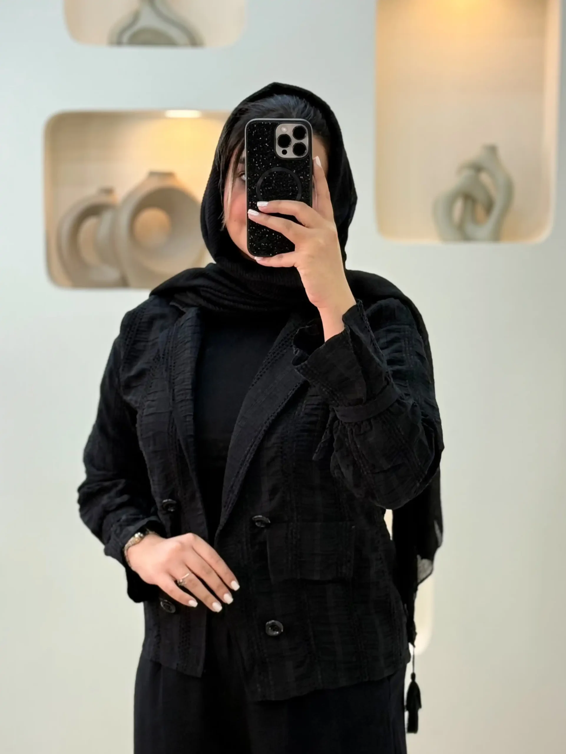 کت ژاکارد کوک دوزی-2300 - مشکی