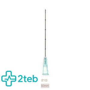 سوزن میکروکانولا گیج 21 سبز مدل تایم ماشین طول 50 میلی متر بسته پنجاه عددی