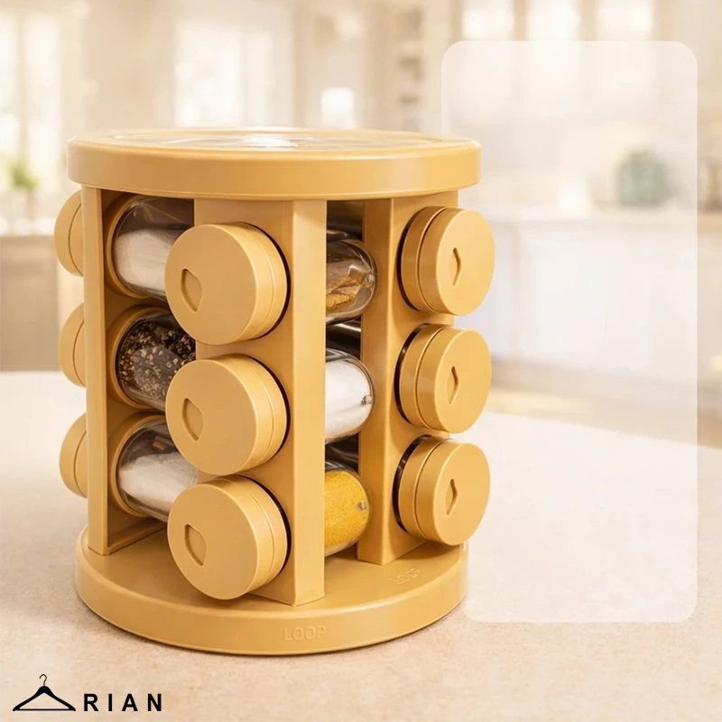 جا ادویه‌ای گردان 12 خانه طرح دایره