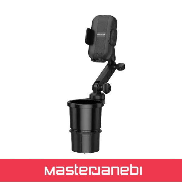هولدر موبایل و جا لیوانی خودرو گرین لاین Green Lion 2-In-1 Flexgrip Car Cup Holder & Phone Mount GN2N1CUPHLBK