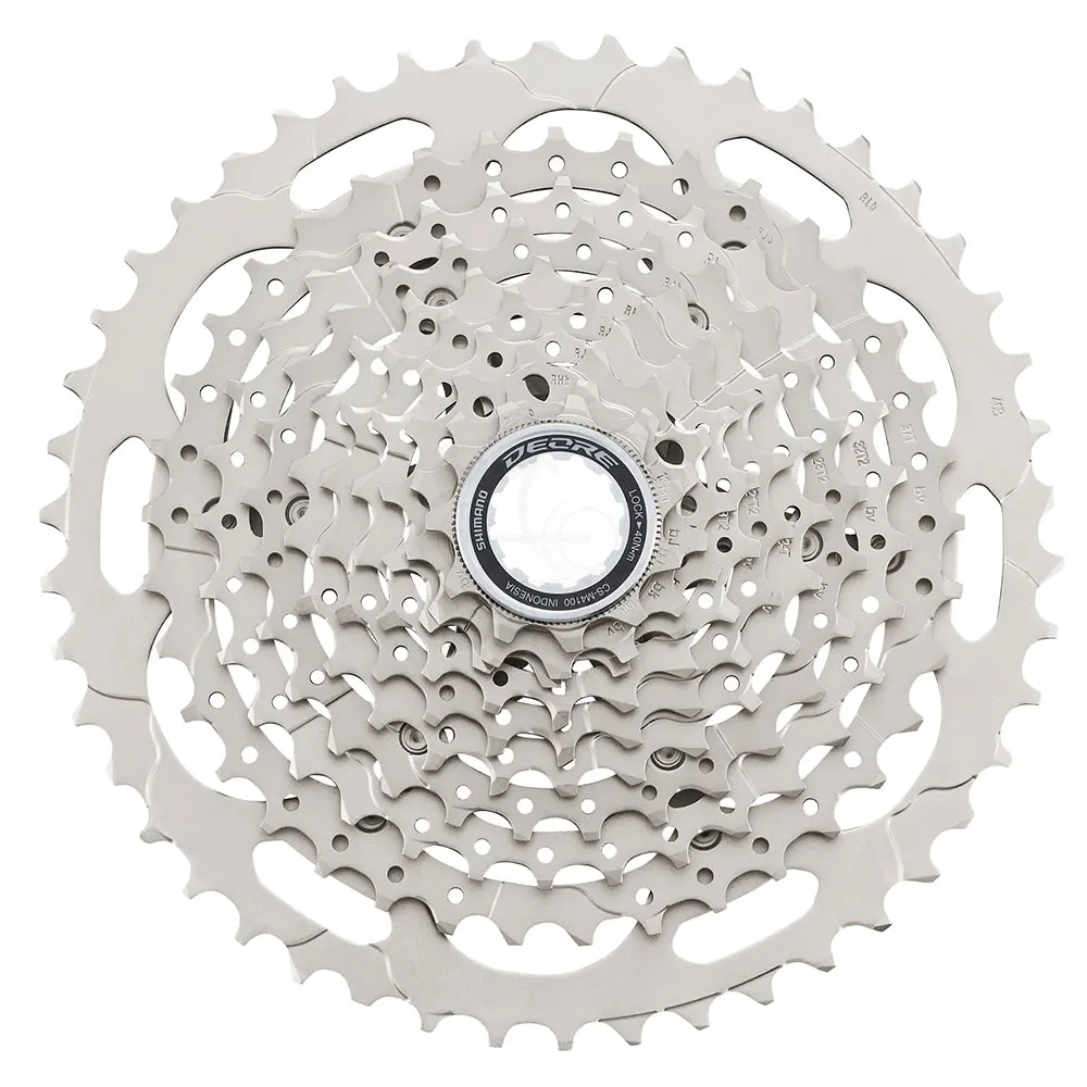 خودرو دوچرخه شیمانو DEORE CS M4100 دندانه 11-46 ده سرعته Shimano Deore Cassette CS-M4100 10 speed 11-46T
