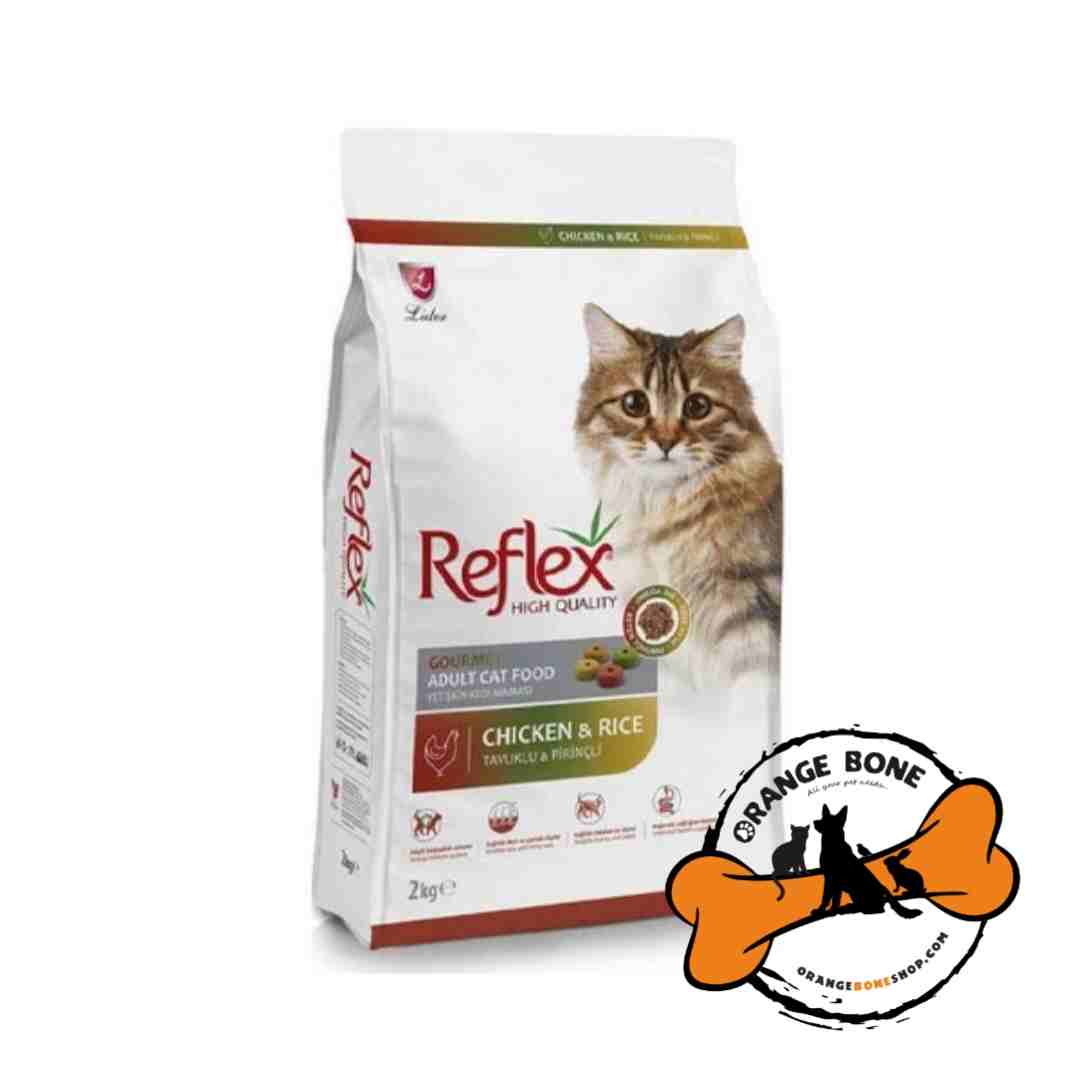 غذا خشک گربه مولتی کالر رفلکس طعم مرغ و برنج (2 کیلو)