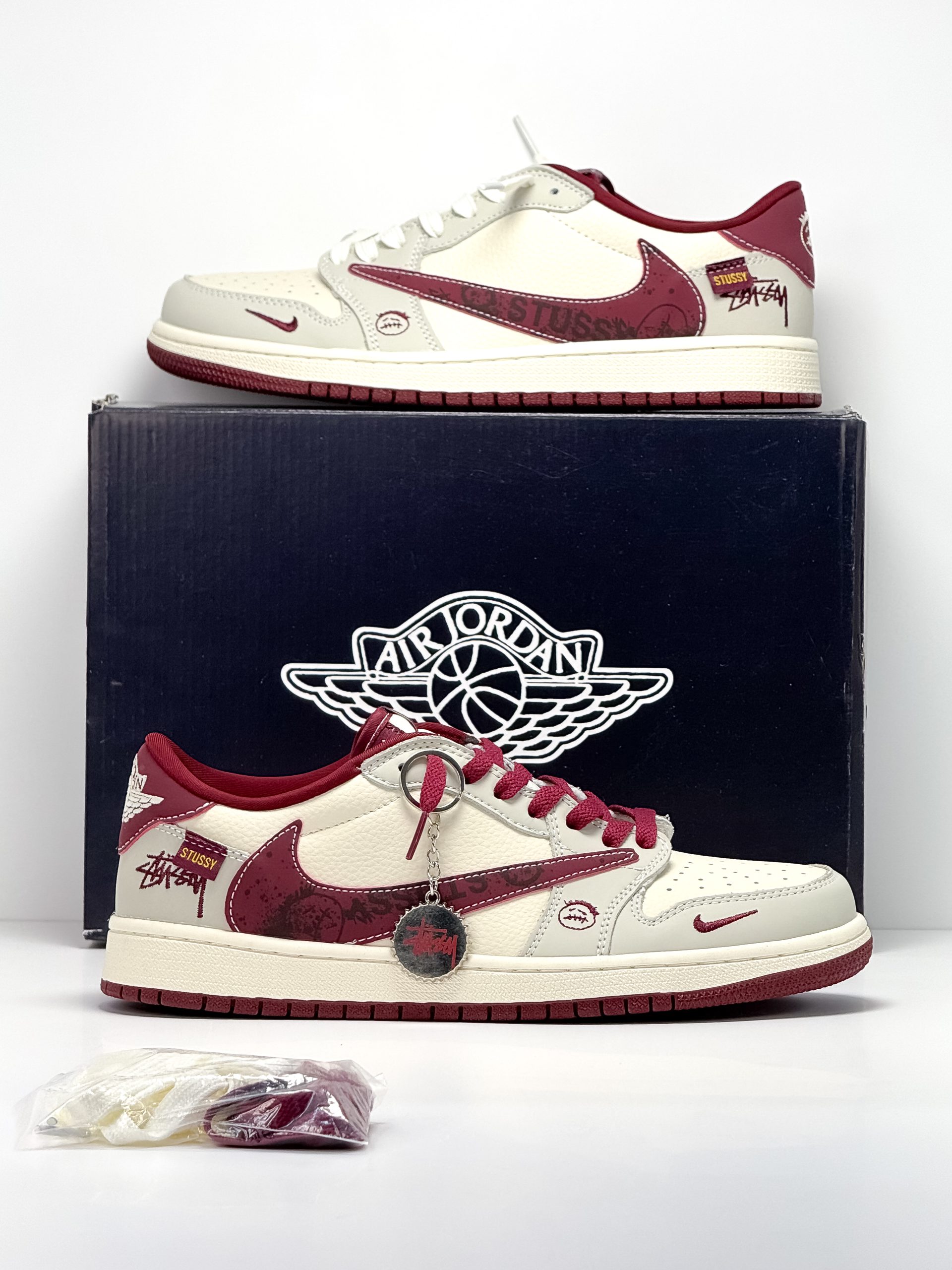کفش نایک ایر جردن ترویس استوسی Nike Air Jordan Travis Cactus Jack Stussy