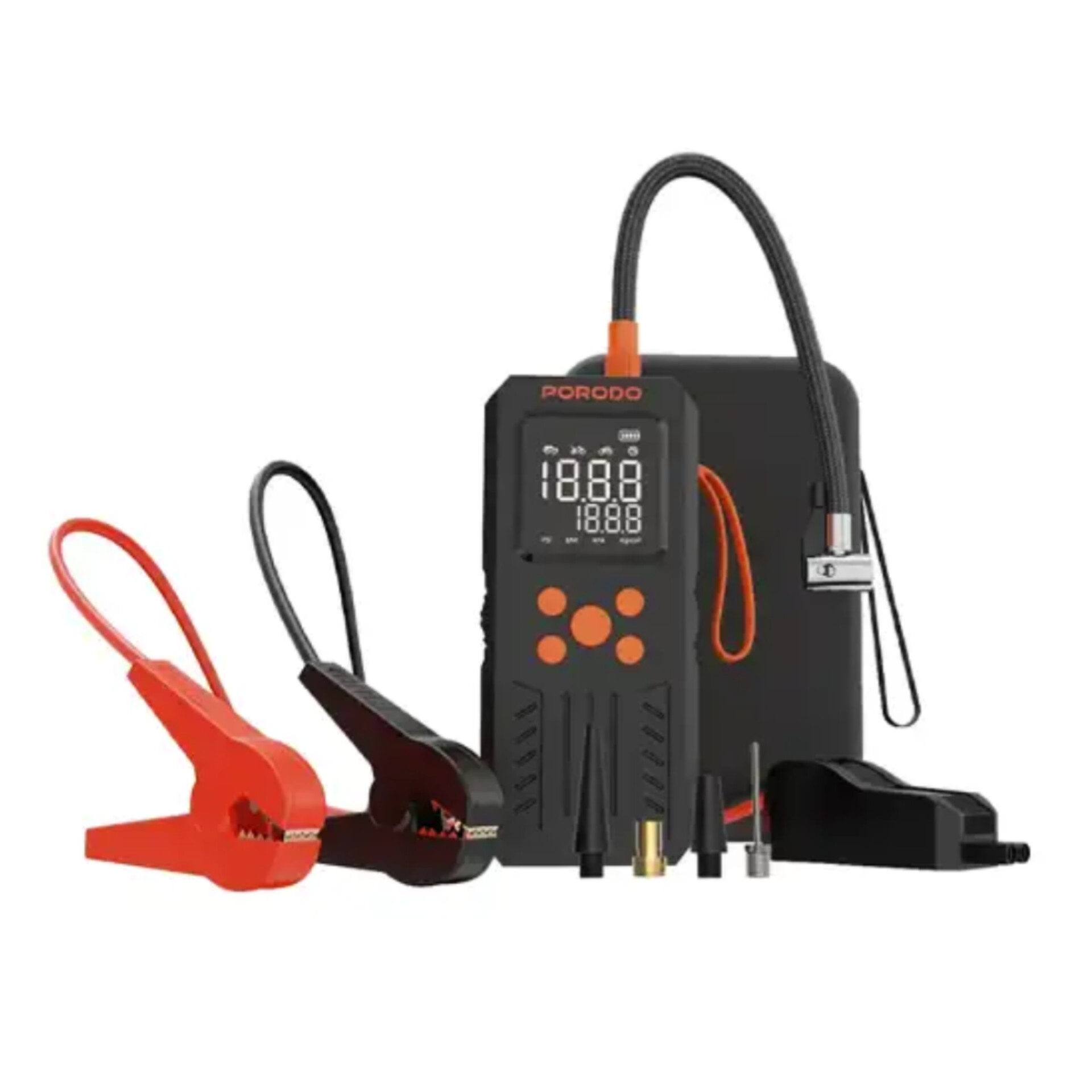 جامپ استارت و پمپ باد پرودو Porodo 4-In-1 Multi-Tool Inflator &amp; Jump Starter