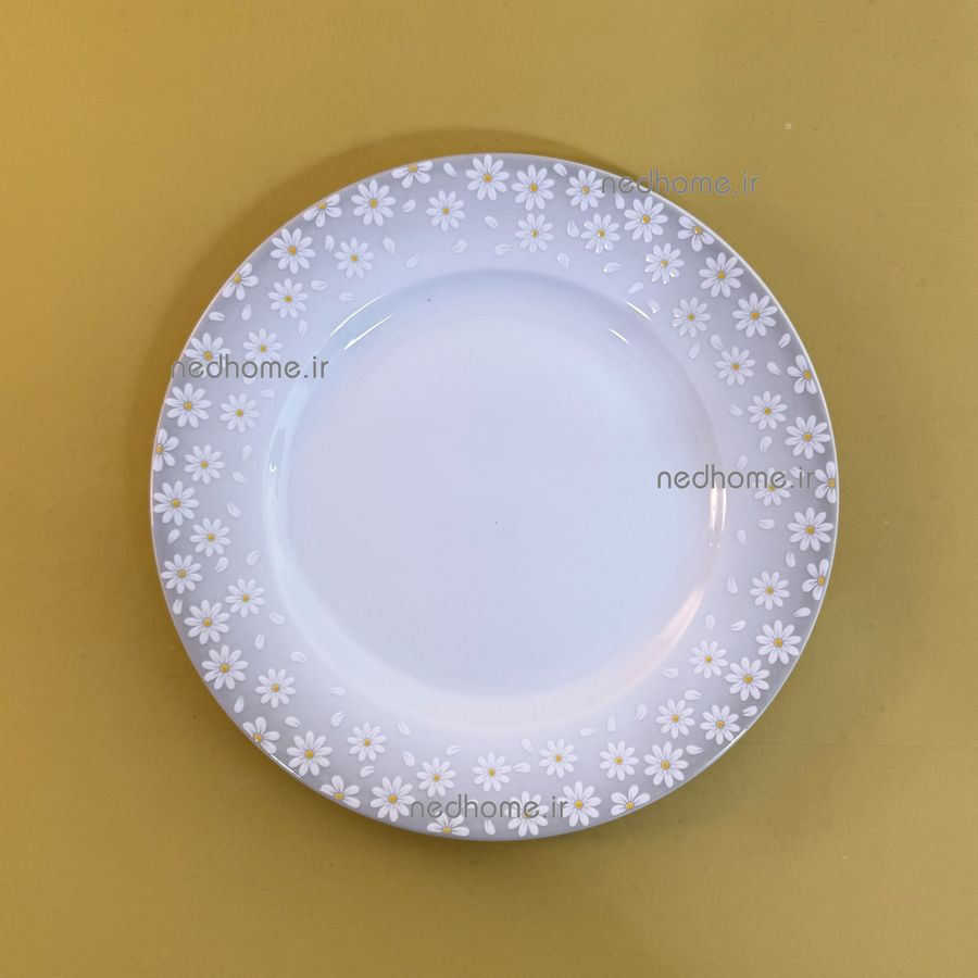 بشقاب میوه خوری تک چینی زرین طرح کامومیلا ایتالیا اف فله ای - 22 cm - درجه یک