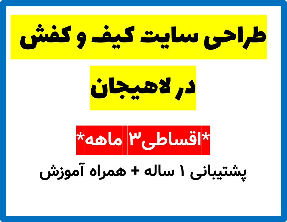 طراحی سایت کیف و کفش  در لاهیجان