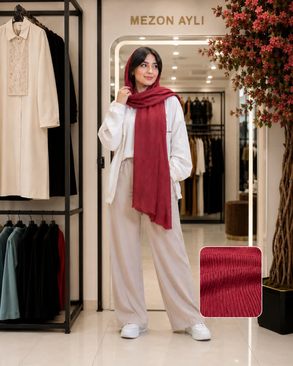 شال نخی ساده وارداتی 0018