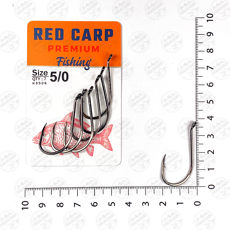 قلاب RED CARP سایز ۵/۰ بسته ۷ عددی
