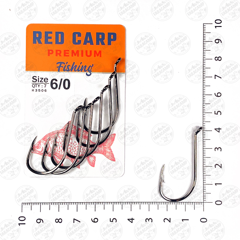 قلاب RED CARP سایز ۶/۰ بسته ۷ عددی