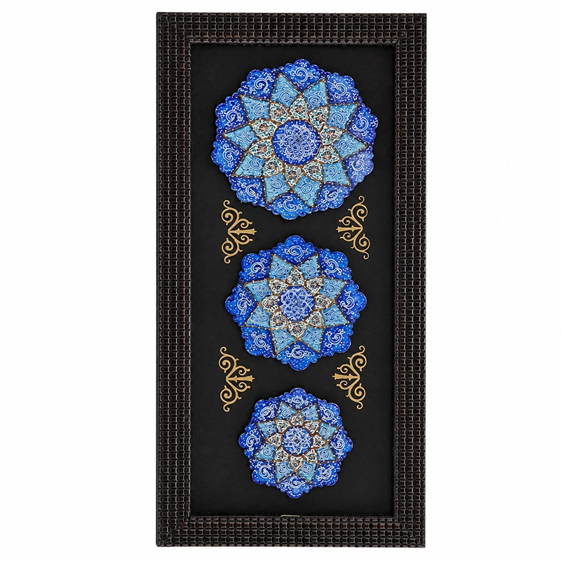 سری نعلبکی میناکاری دیوارکوب کاظمی