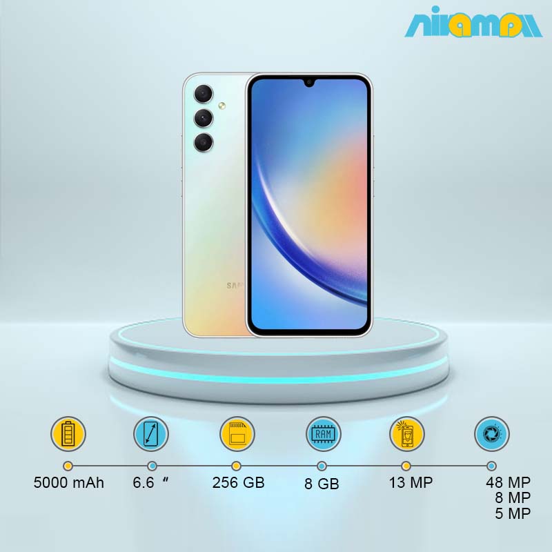 گوشی موبایل سامسونگ مدل  Galaxy A34 5G ظرفیت 256 گیگابایت و رم 8 گیگابایت