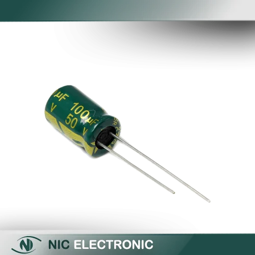 خازن الکترولیتی 100UF/50V-8X12-105C-GREEN