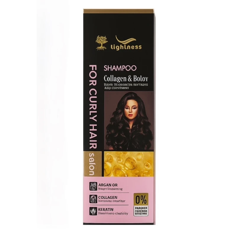 شامپو فری سولفات موهای فر Lightness Collagen & Botox