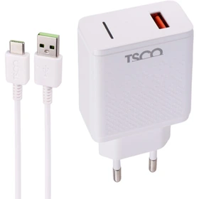 شارژر دیواری تسکو مدل TTC64 توان ۱۸ وات با کابل Type-C