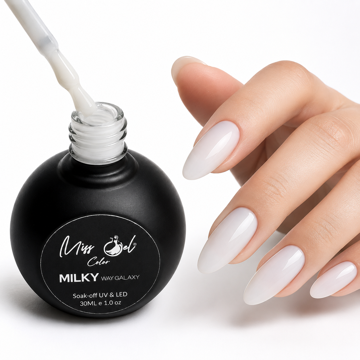 لاک ژل برند میس ژل رنگ MILKY  شیری