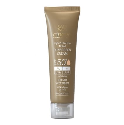 کرم ضد آفتاب بژ روشن فاقد چربی SPF50 سینره 50 میل
