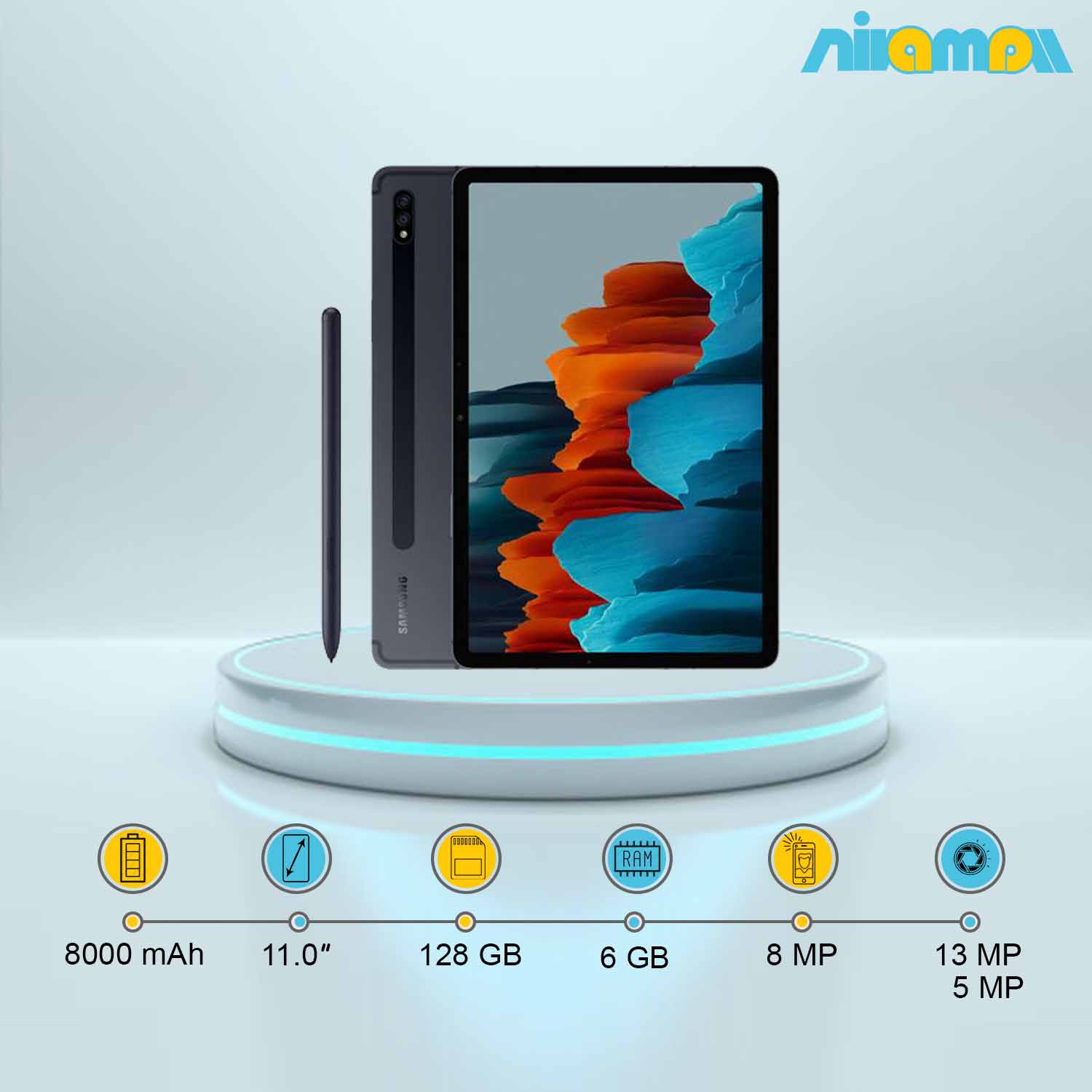 تبلت سامسونگ مدل Galaxy Tab S7 SM-T875 ظرفیت 128 گیگابایت