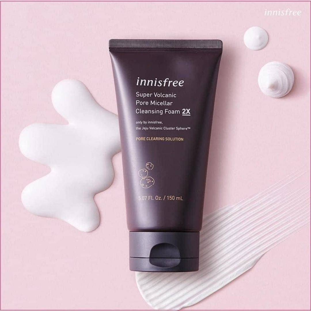 فوم سوپر ولکانیک اتشفشان اینیسفری <br>Innisfree Super Volcanic Pore Micellar Cleansing Foam 2X