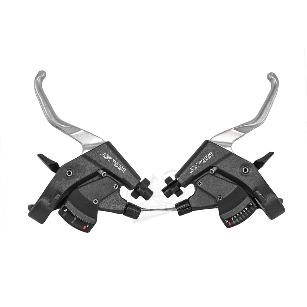 دسته دنده دوچرخه شیمانو DEORE XT ST-M739 ساخت ژاپن 3x8 سرعته 24 دنده Shimano Shifter Lever DEORE XT ST-M739 japan 3x8 Speed