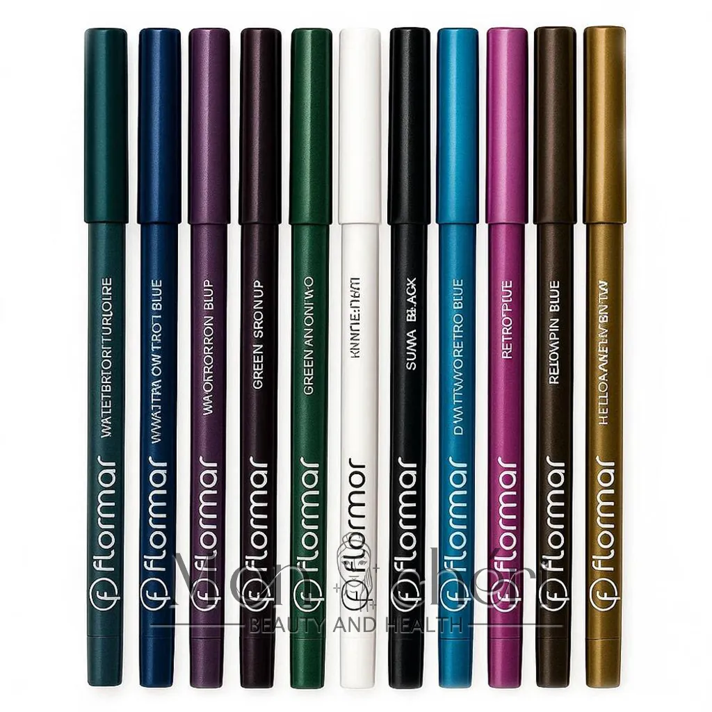 مداد چشم رنگی فلورمار ضدآب Flormar Eyeliner پک ۱۲ عددی