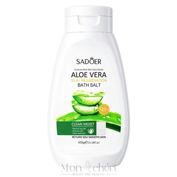 نمک حمام بدن سادور (Sadoer) مدل آلوئه ورا 98% وزن 430 گرم