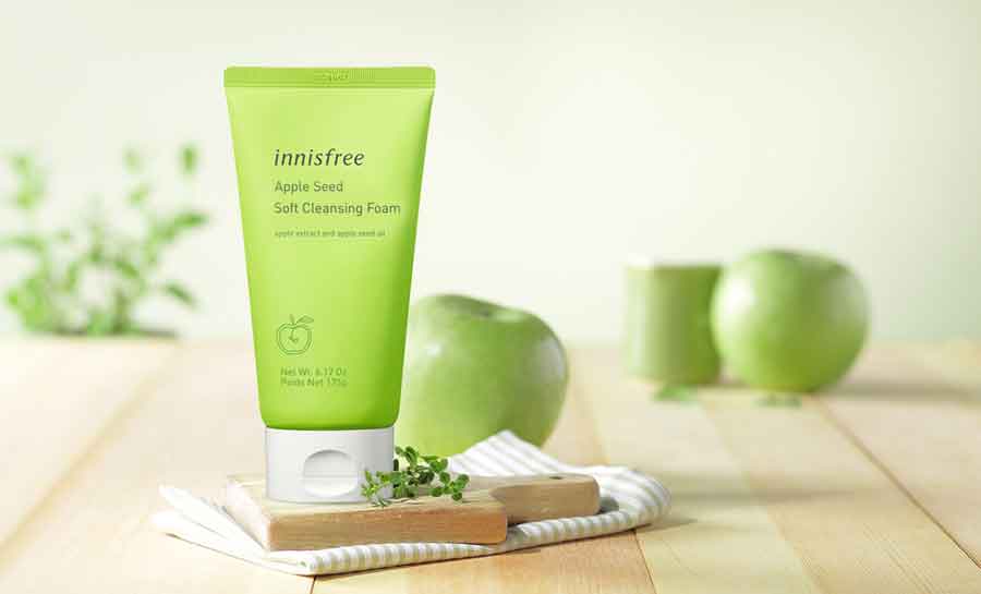 فوم دانه سیب اینیسفری<br>innisfree Apple seed soft cleaning foam