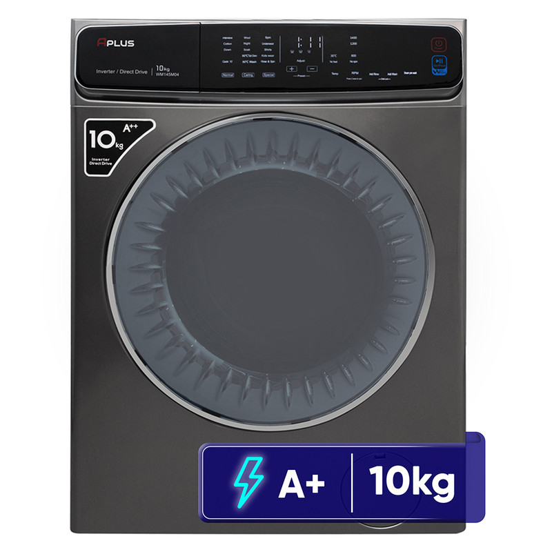 ماشین لباسشویی 10 کیلوگرم اتوماتیک آپلاس مدل WM145A04 - تیتانیومی