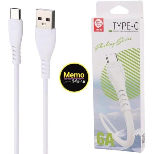 کابل تایپ سی فست شارژ You Shenq Ku K-62 6A 1m