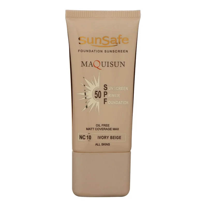 ضدآفتاب کرم پودری و پرایمری سانسیف بژ عاجی مدل NC10 با SPF50