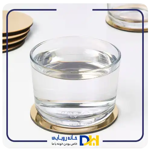 زیرلیوانی طلایی ۶تایی استنددار ایکیا GLATTIS
