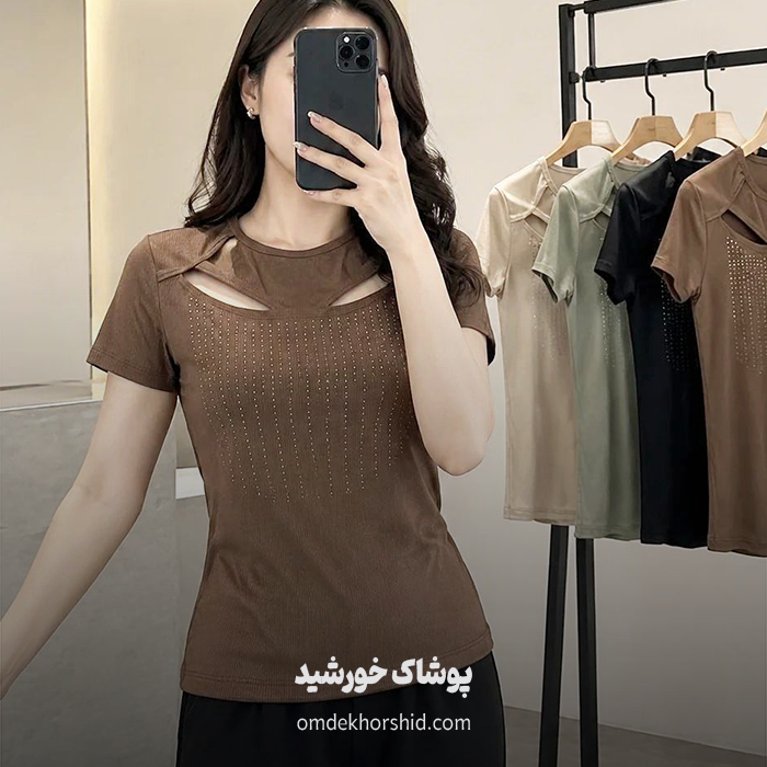 تیشرت سینه چشمی نگیندار